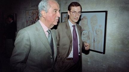 Nicolas Bazire en 1995, alors qu'il était directeur de cabinet d'Edouard Balladur. (GEORGES GOBET / AFP)