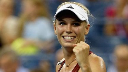 La Danoise Caroline Wozniacki tout sourire