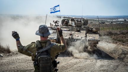 Déploiement de forces israéliennes à Sderot (Israël), près de la frontière avec Gaza, le 14 octobre 2023 (PICTURE ALLIANCE / PICTURE ALLIANCE)