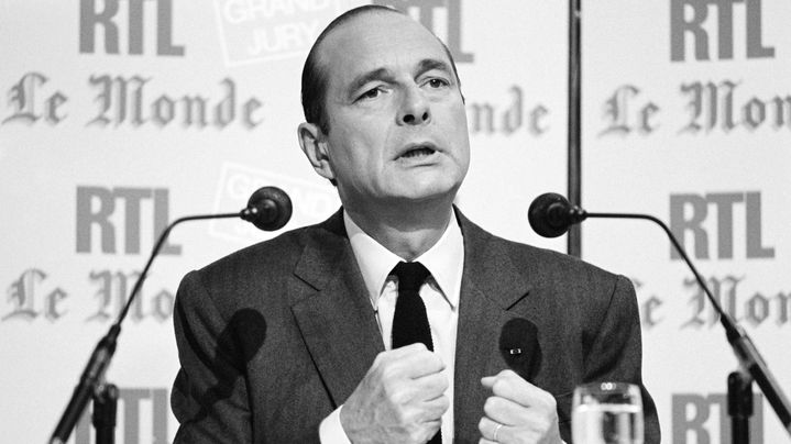 Le Premier ministre Jacques Chirac, le 14 septembre 1986, &agrave; Paris. (BRUNO LEVY / AFP)