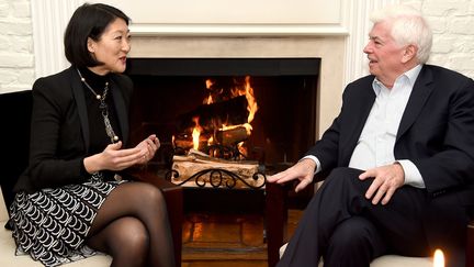 Fleur Pellerin et l'ancien sénateur américain Chris Dodd, président-directeur général de la Motion Picture Association of America (MPAA). Beverly Hills, Californie, 03 février 2016
 (KEVIN WINTER / GETTY IMAGES NORTH AMERICA / AFP )