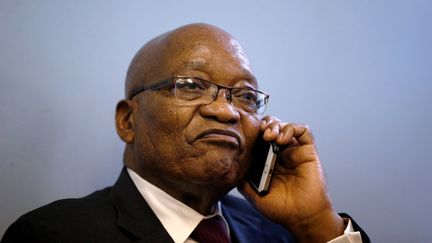 L'ancien président sud-africain Jacob Zuma photographié au tribunal de commerce&nbsp;de Johannesbourg le 24 janvier 2019. (SIPHIWE SIBEKO / REUTERS)