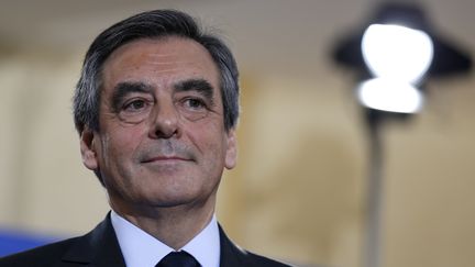 François Fillon à son QG de campagne, à Paris, le 27 novembre 2016. (THOMAS SAMSON / AFP)