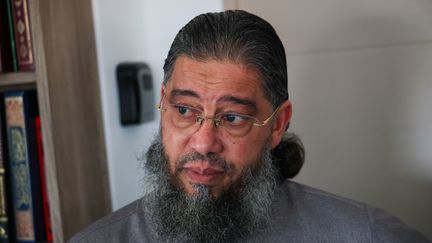 Mahjoub Mahjoubi, l'imam de Bagnols-sur-Cèze (Gard), le 20 février 2024. (DAUPHIN PHILIPPE / MAXPPP)