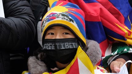 Une manifestation pour réclamer l'indépendance totale du Tibet, à Paris.  (Photo d'illustration).  (NATHANAËL CHARBONNIER)