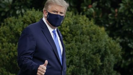 Donald Trump quitte la Maison Blanche pour être hospitalisé pour Covid-19, le 2 octobre 2020. (DREW ANGERER / GETTY IMAGES NORTH AMERICA)