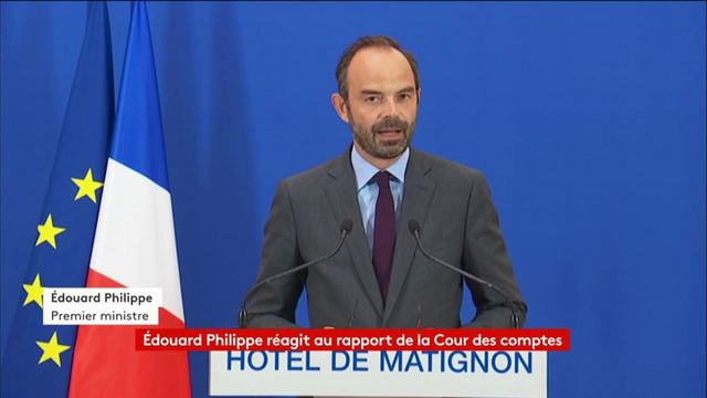 Edouard Philippe réagit au rapport de la Cour des comptes