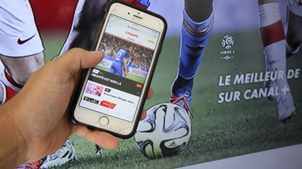 Le site du journal de "L'Equipe" associé à Canal+, le 24 août 2017. (MAXPPP)