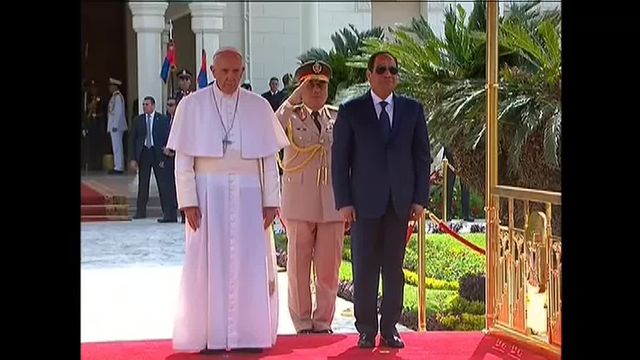 Egypte : le pape reçu par Abdel Fattah Al-Sissi au palais présidentiel