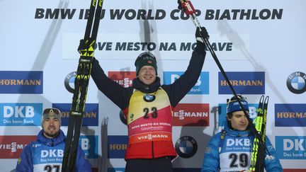 Johannes Boe remporte sa 4e victoire de la saison. (MICHAL CIZEK / AFP)