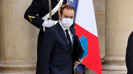 Le ministre des Outre-mer, Sébastien Lecornu, à l'Elysée le 20 janvier 2021. (LUDOVIC MARIN / AFP)