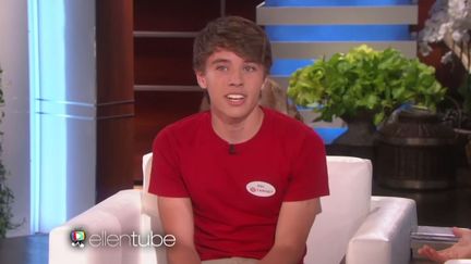 Capture d'&eacute;cran de la vid&eacute;o de l'interview d'"Alex from Target" par Ellen Degeneres, sur NBC, le 4 novembre. (ELLENTUBE / YOUTUBE)