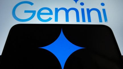 Le logo de Gemini, la gamme d'intelligences artificielles génératives de Google (image d'illustration). (LORENZO DI COLA / NURPHOTO / AFP)