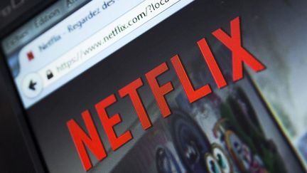 Un écran affiche une page web de la plateforme Netflix, lancée en septembre 2014 en France. (ETIENNE LAURENT / MAXPPP)