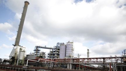 Le site de la raffinerie Petroplus de Petit-Couronne (Seine-Maritime), le 6 f&eacute;vrier 2013.&nbsp; (CHARLY TRIBALLEAU / AFP)