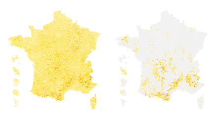 CARTE. Présidentielle : le vote blanc dans les communes mélanchonistes (FRANCEINFO)