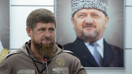 Le président tchétchène Ramzan Kadyrov, le 24 mai 2017, à Grozny (Tchétchénie).&nbsp; (SAID TZARNAEV / SPUTNIK / AFP)