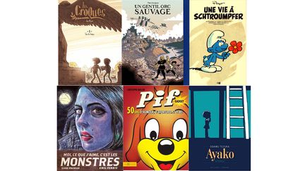 POUR PETITS ET GRANDS ENFANTS (LEA MAZE, LA GOUTIERE / THEO GROSJEAN, DELCOURT / PEYO, DANIEL MAGHEN / EMIL FERRIS, MONSIEUR TOUSSAINT LOUVERTURE / ARNAL, HORS COLLECTION / TEZUKA, DELCOURT)