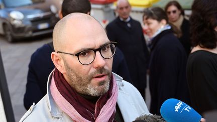 François Devaux, président de l'association La parole libérée, à Rome le 20 février 2019 (VINCENZO PINTO / AFP)