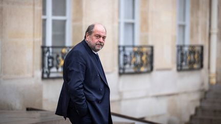 Le ministre de la Justice Eric Dupond-Moretti, à l'Elysée, le 8 mars 2023. (XOSE BOUZAS / HANS LUCAS / AFP)