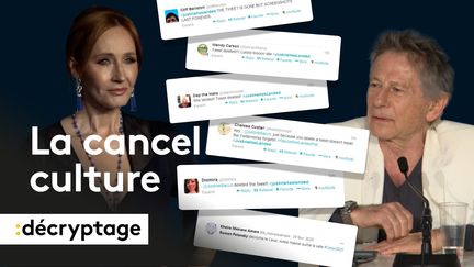 D'où vient la "cancel culture" ou culture de l'annulation, qu'est-ce que c'est&nbsp;concrètement et&nbsp;quel problème cela soulève ? Explications. (MONTAGE STEPHANIE BERLU)