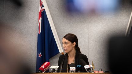 La Première ministre néo-zélandaise, Jacinda Ardern, le 16 mars 2019 à Christchurch (Nouvelle-Zélande). (MARTY MELVILLE / OFFICE OF PRIME MINITER NEW ZEAL / AFP)