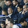 Gérald Darmanin lors d'un match du PSG au Parc des Princes, le 24 septembre 2023. (SPEICH FREDERIC / LA PROVENCE / MAXPPP)