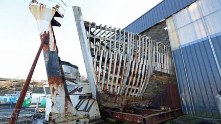 &nbsp; (La Calypso aux chantiers Piriou qui l'hébergent à Concarneau © Maxppp)