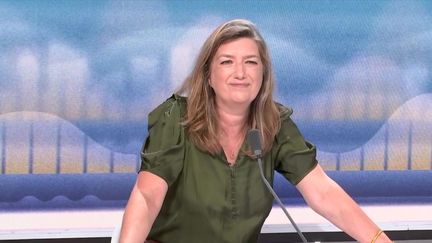 Tiphaine de Raguenel, directrice de la stratégie éditoriale de France Télévisions, était l'invitée média du 29/08/2023. (FRANCEINFO / RADIOFRANCE)