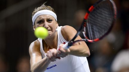 La Suissesse Timea Bacsinszky battue à Wimbledon (FABRICE COFFRINI / AFP)