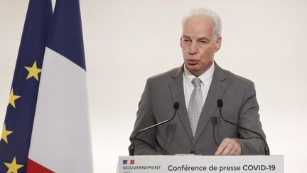 Alain Griset, ministre délégué chargé des Petites et Moyennes Entreprises lors d'une conférence de presse le 26 novembre 2020. (LUDOVIC MARIN / POOL)