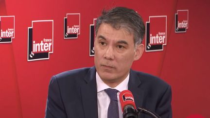 Olivier Faure, premier secrétaire du PS, le 17 février sur France Inter. (FRANCE INTER / RADIO FRANCE)