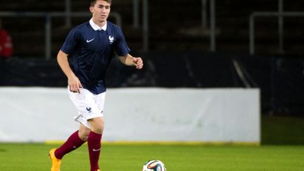 Le défenseur français Aymeric Laporte avec les Espoirs (LUDVIG THUNMAN / AFP)