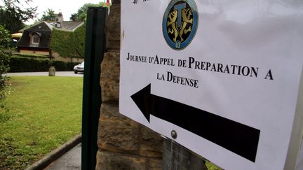 Entrée du site de la&nbsp;Journée d'appel de préparation à la défense à&nbsp;Thionville (Moselle). (MAXPPP)