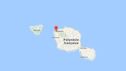 Un employé communal de 30 ans a été emporté par les eaux alors qu'il intervenait sur un caniveau, sur l'île de Tahiti, vendredi 17 février 2017 (samedi à Paris), lors de fortes intempéries. (GOOGLE MAPS)