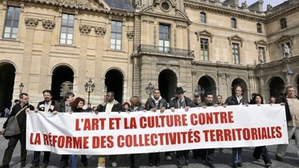 Manifestation des professionnels du spectacle à Paris (29 mars 2010) (AFP / Mehdi Fedouach)