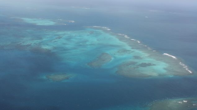 &nbsp; (Le lagon vu d'avion © Emmanuel Langlois / Radio France)