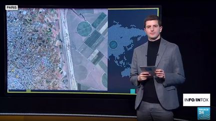 Des images satellites montrent des destructions importantes dans la bande de Gaza sur la zone frontalière avec Israël. (France 24)