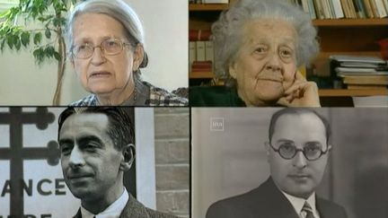 Capture d'&eacute;cran, le 20 fevrier 2014 des quatre&nbsp;grandes figures de la seconde guerre mondiale : Germaine Tillion, Genevi&egrave;ve de Gaulle-Anthonioz, le r&eacute;sistant Pierre Brossolette et Jean Zay, homme politique assassin&eacute; en juin 1944. ( FRANCE 3 / FRANCETV INFO)