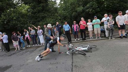 &nbsp; (La chute du Luxembourgeois Andy Schleck © DR)