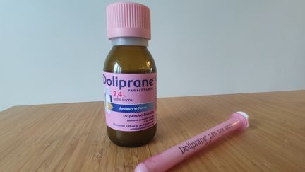 Un flacon de doliprane (paracétamol) pour enfant. (VALENTINE JOUBIN)