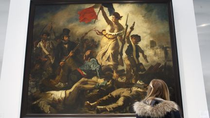 "La Libert&eacute; guidant le peuple", expos&eacute;e le 3 d&eacute;cembre 2012 au mus&eacute;e du Louvre-Lens (Pas-de-Calais). (MAXPPP)