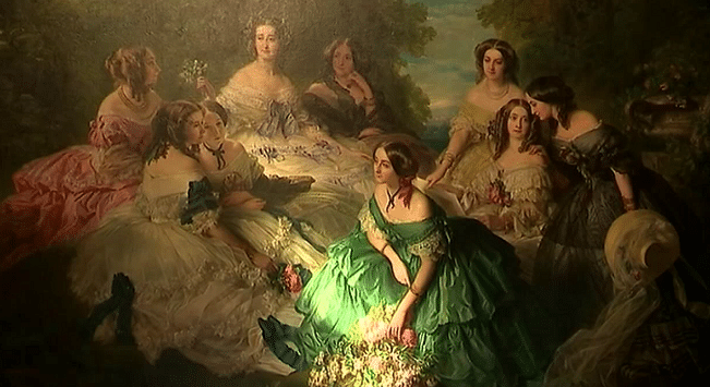 "L'impératrice Eugénie et ses demoiselles d'honneur", copie de Winterhalter
 (France 3)