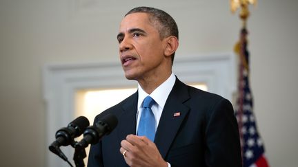 Barack Obama, le 17 d&eacute;cembre 2014 &agrave; la Maison Blanche (Washington, Etats-Unis).&nbsp; (DOUG MILLS / POOL)