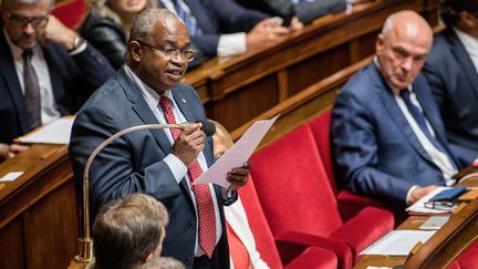 Mansour Kamardine, député LR de Mayotte, le 26 septembre 2017, à l'Assemblée nationale. (MAXPPP)