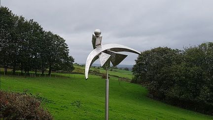 Une photo non-datée de la&nbsp;sculpture "Le Clitoris", prise dans le jardin de l'artiste Matthew Ellis, à Mirfield (Royaume-Uni). (ALISON ELLIS)