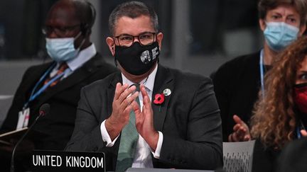 Le président de la COP26, Alok Sharma, le 31 octobre 2021 à Glasgow (Royaume-Uni). (DANIEL LEAL-OLIVAS / AFP)