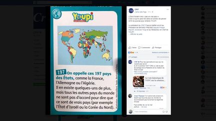 Un message du Conseil représentatif des institutions juives de France, mis en ligne le 24 décembre 2017 sur Facebook, et dénonçant&nbsp;un&nbsp;texte publié par le magazine pour enfants "Youpi". (CRIF / FACEBOOK)