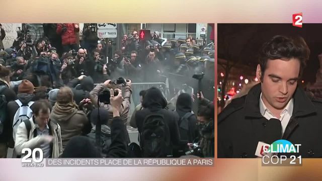 COP 21 : des heurts ont éclaté après l'arrivée d'activistes cagoulés