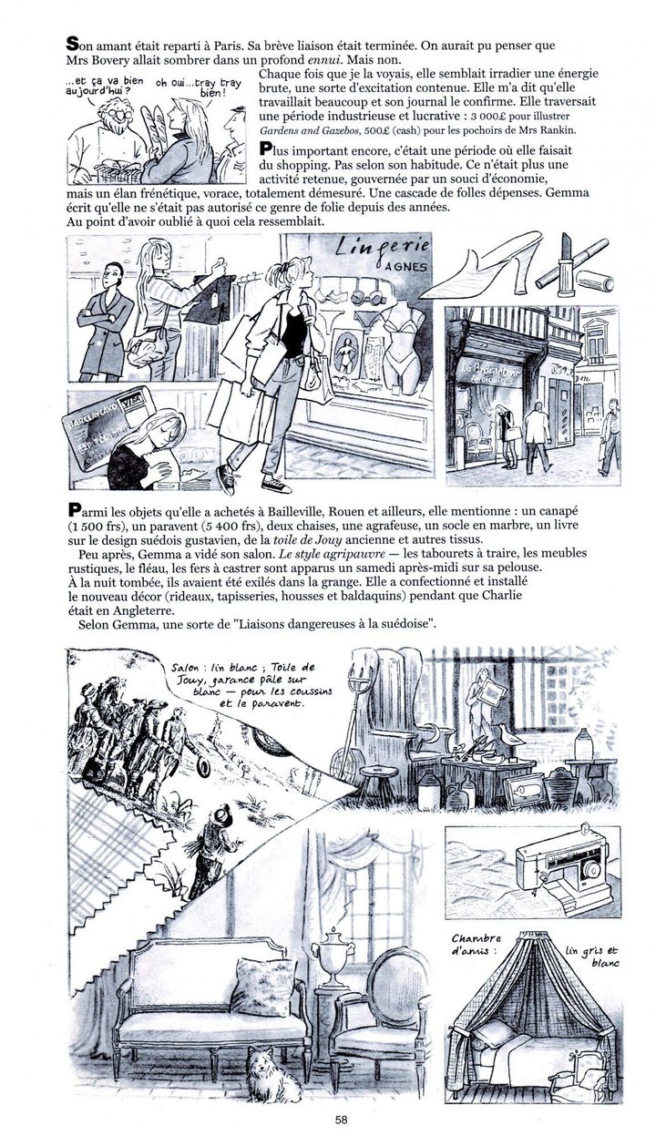 Planche de “Gemma Bovery”
 (Denoël Graphic )